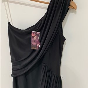 NWT One-Shoulder Black Dress